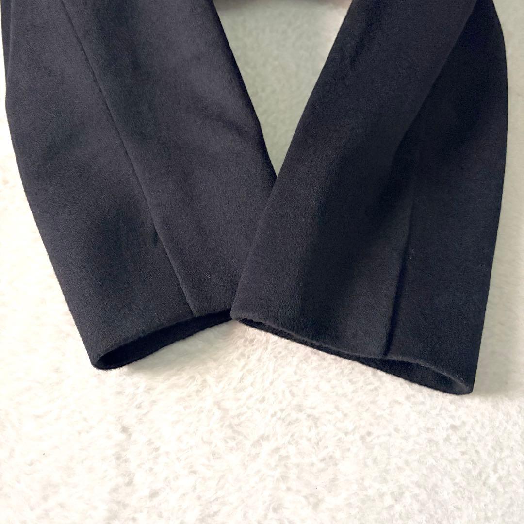 6273 美品✨ 23区 46サイズ カシミヤビーバー スタンドカラーコート 黒