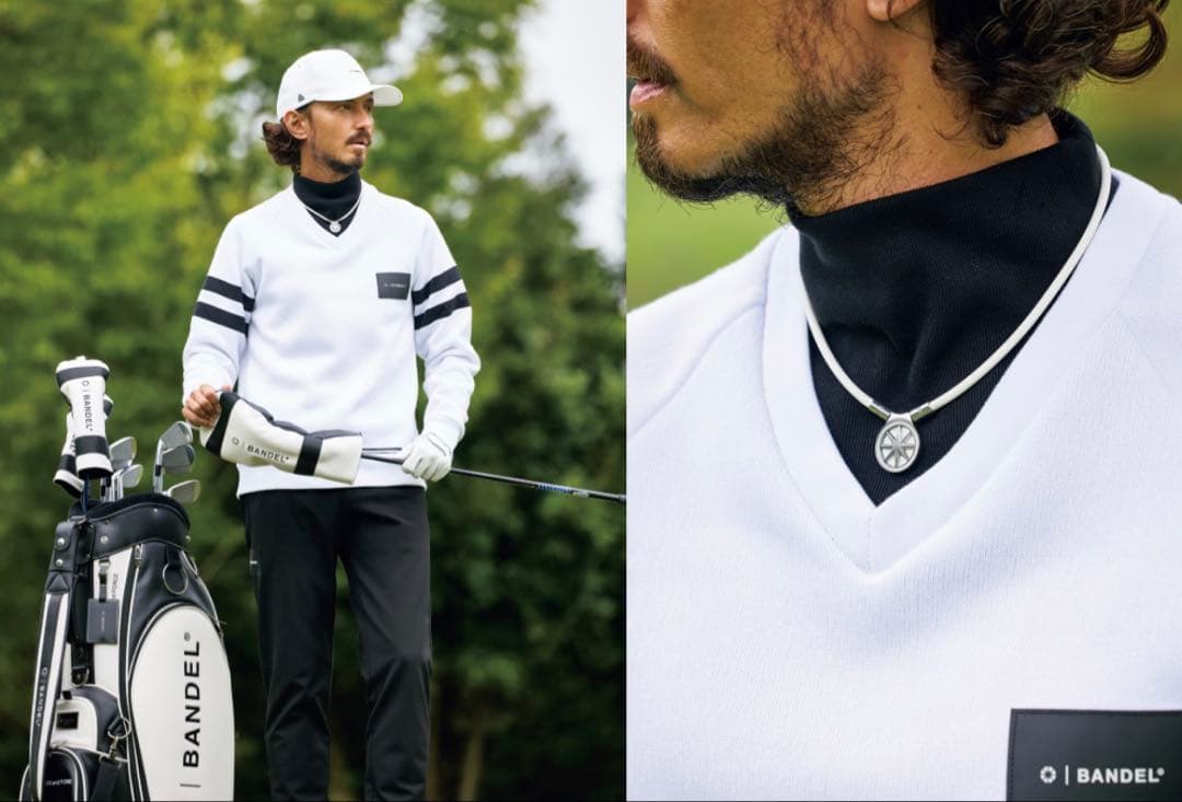 バンデル　レイヤード ハイネックニット　ホワイト