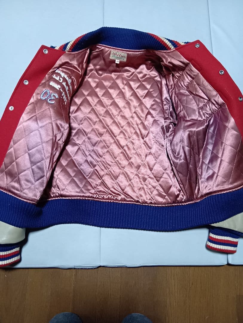 STYLE EYES 袖レザースタジャン