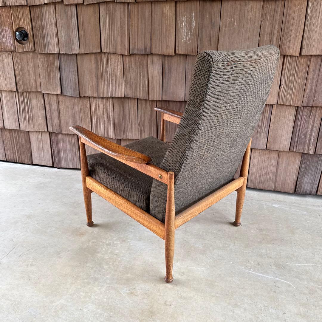 ビンテージアームチェア リクライニング 読書 緑 グリーン