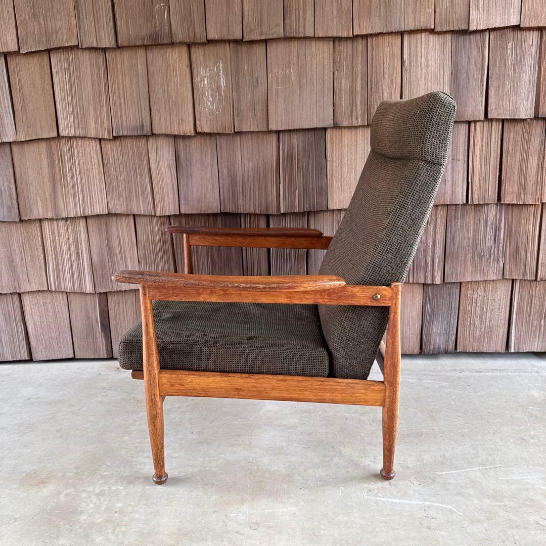 ビンテージアームチェア リクライニング 読書 緑 グリーン