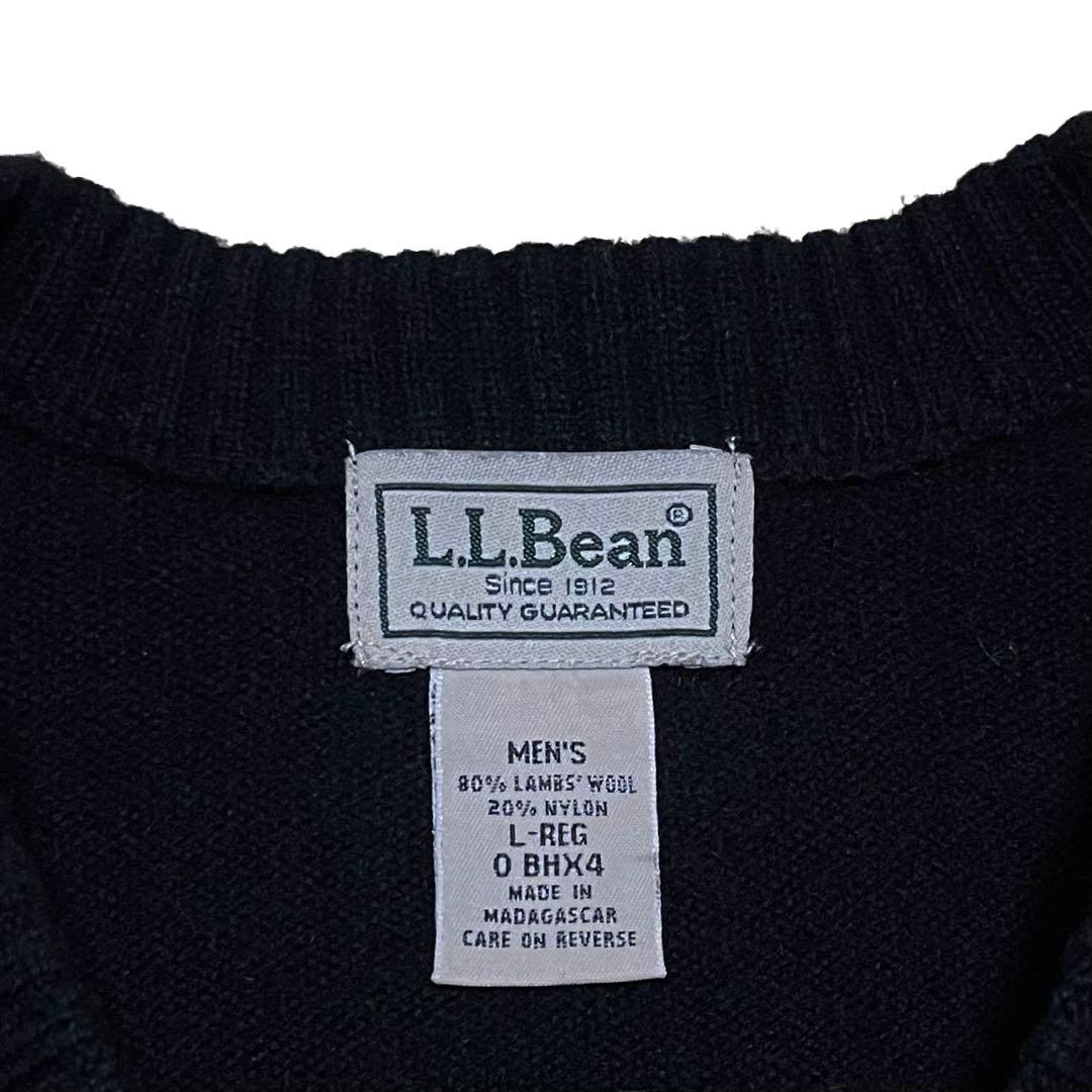 L.L.BEAN ニット ブラック ラムウール 無地