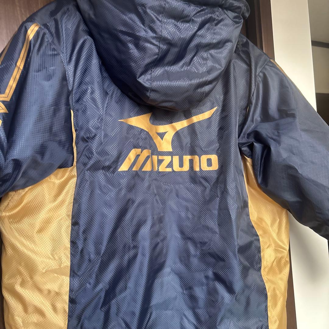 Mizuno ベンチコート ネイビー/ゴールド - メルカリ