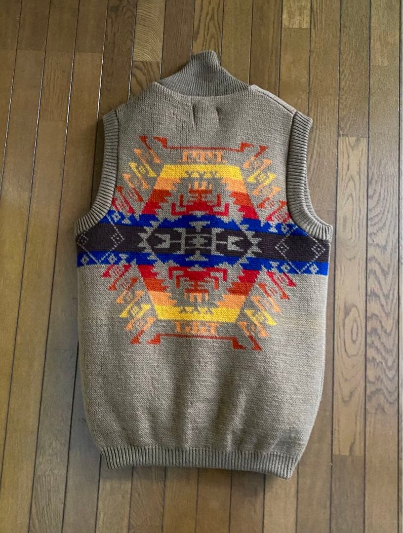 70s ペンドルトン ウール ニット カウチン セーター　ベスト　ボアビンテージ