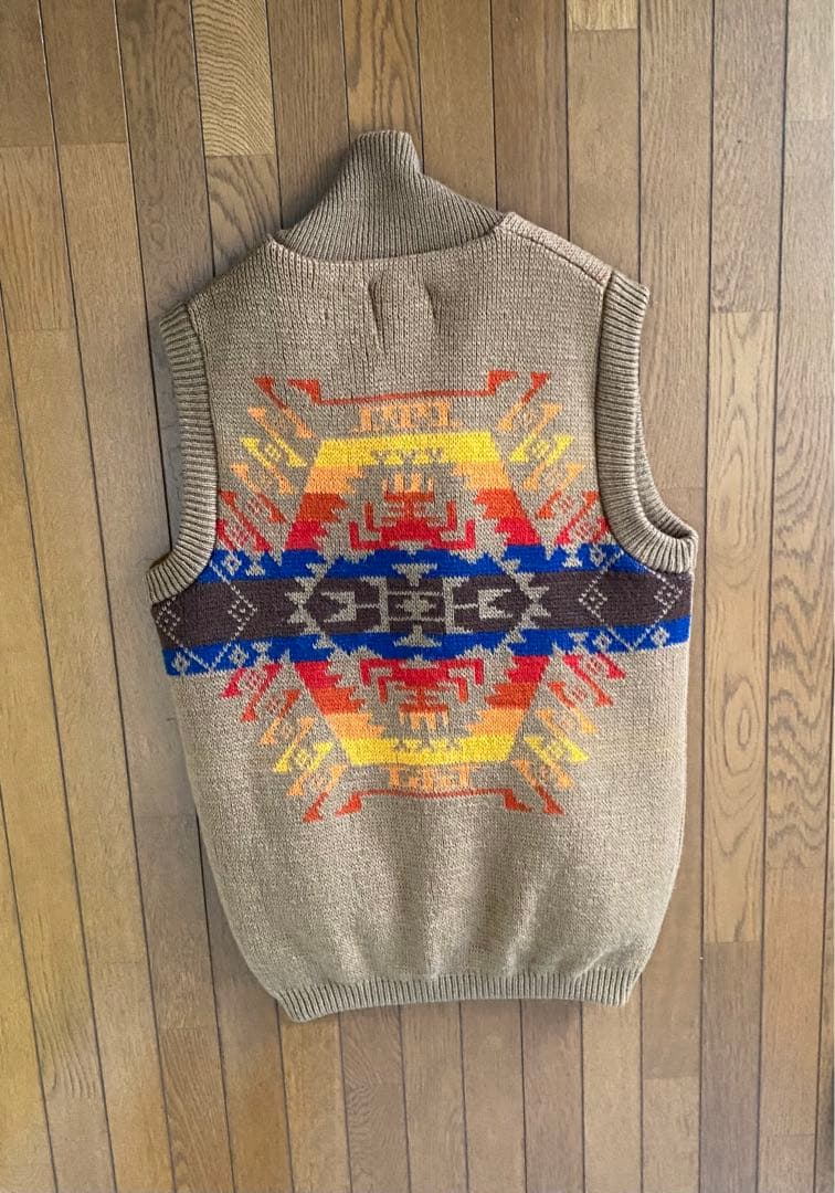 70s ペンドルトン ウール ニット カウチン セーター　ベスト　ボアビンテージ
