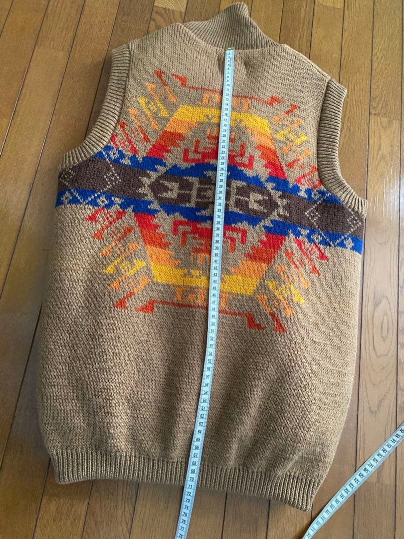 70s ペンドルトン ウール ニット カウチン セーター　ベスト　ボアビンテージ
