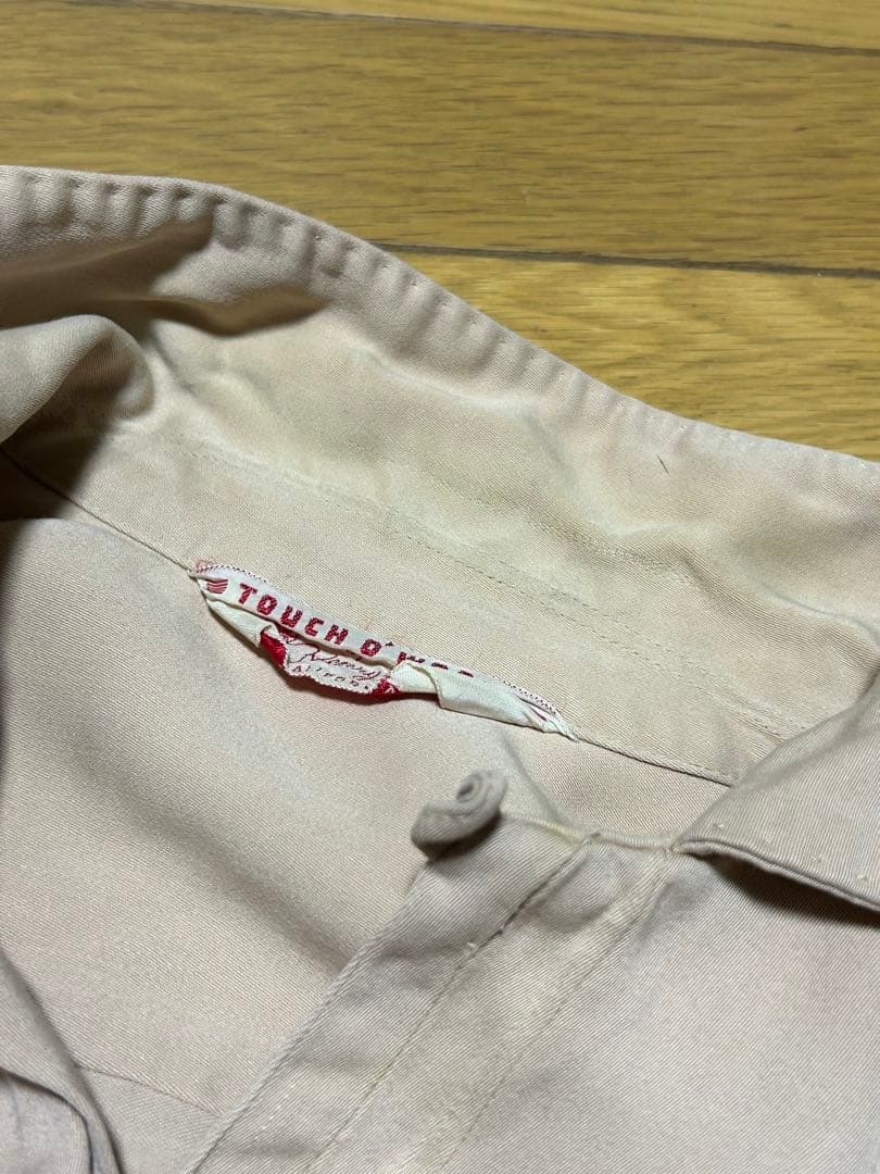 トップス 50s rayon gabardine shirt \"salmon pink\"