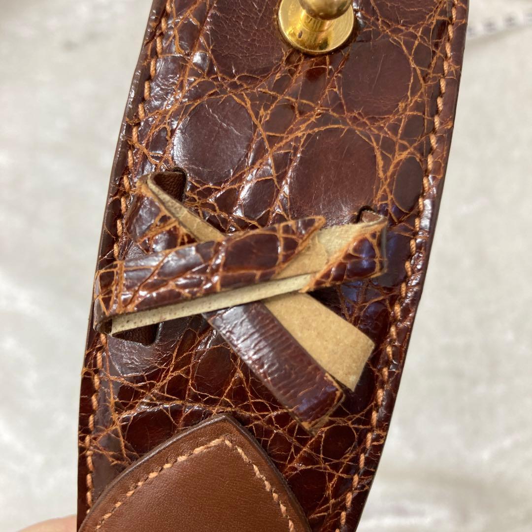 GUCCI　ホースビット　ベルト　ブラウン　ヴィンテージ