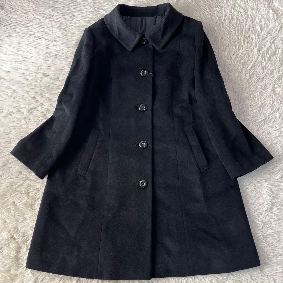 【新品未使用】ru フォックスファー付き　アンゴラ混　ウールコート　希少サイズ