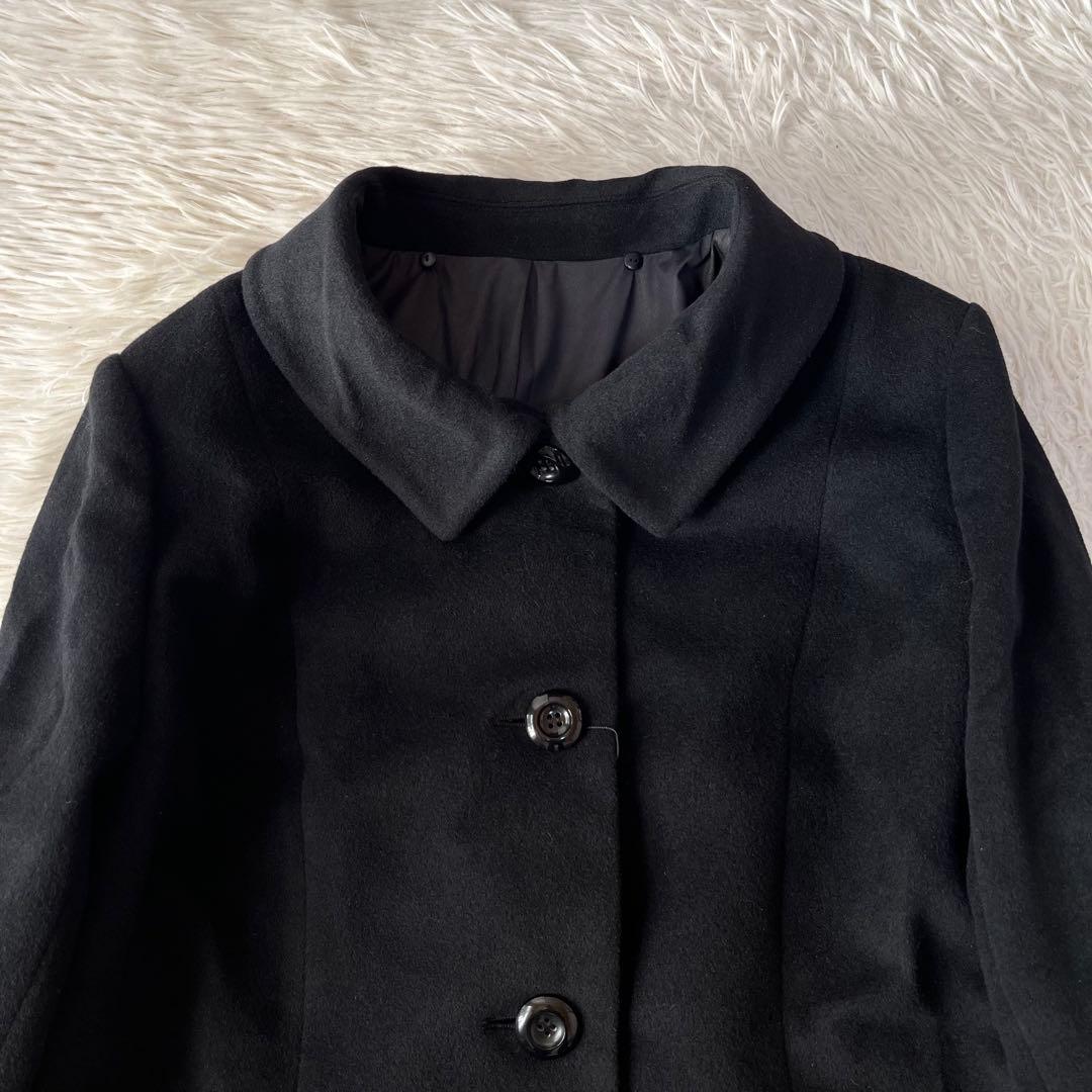 【新品未使用】ru フォックスファー付き　アンゴラ混　ウールコート　希少サイズ