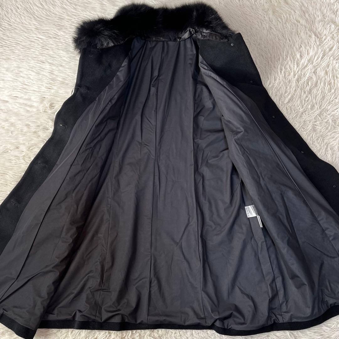 【新品未使用】ru フォックスファー付き　アンゴラ混　ウールコート　希少サイズ