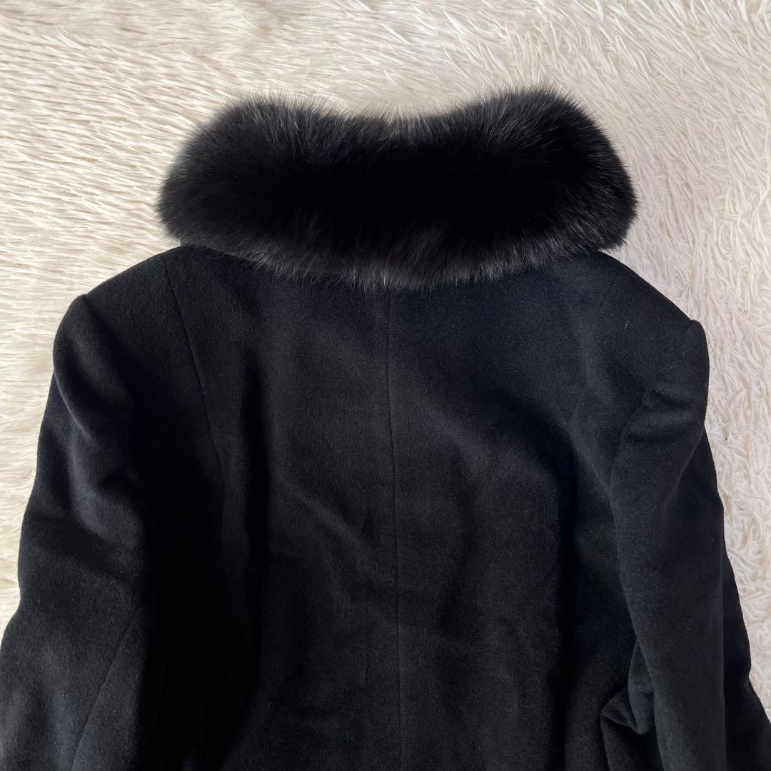 【新品未使用】ru フォックスファー付き　アンゴラ混　ウールコート　希少サイズ