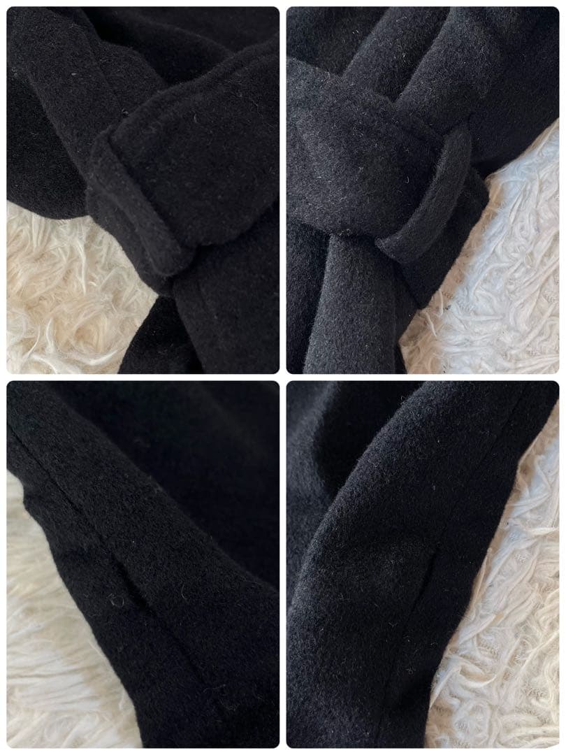 【新品未使用】ru フォックスファー付き　アンゴラ混　ウールコート　希少サイズ