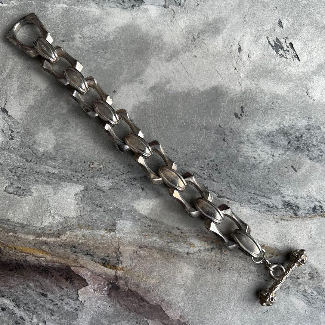 ヴィンテージ フローラルクロス チェーン ブレスレット VINTAGE シルバー