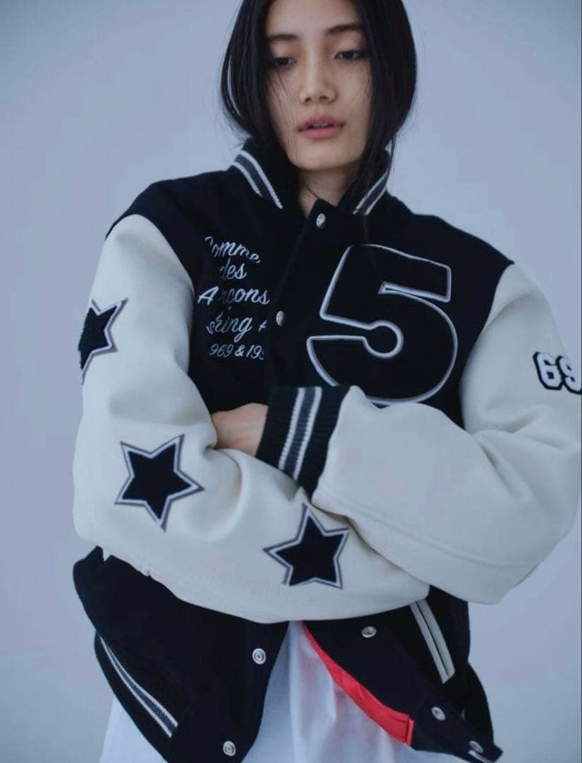 BAPE CDGエイプ ギャルソン VARSITY JACKET Size L