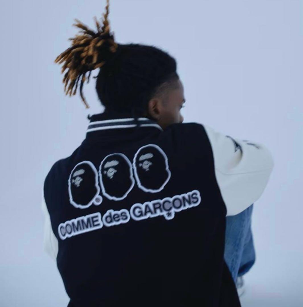 BAPE CDGエイプ ギャルソン VARSITY JACKET Size L