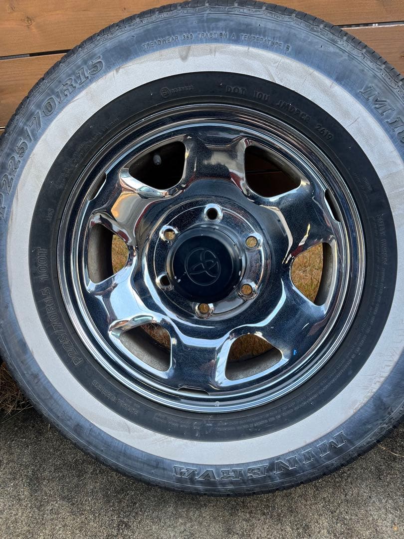 マーモット！ハイラックス　サーフ　純正　メッキスチールホイール