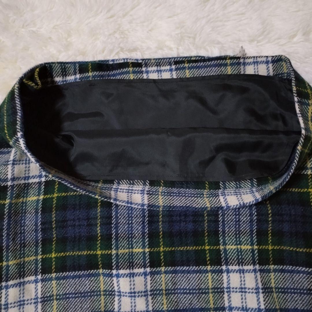 オニールオブダブリン 巻きスカート プリーツキルト グリーン チェック