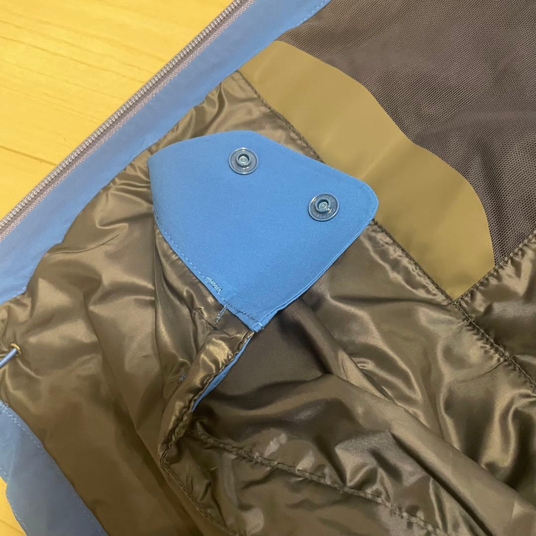 美品 24AW モンベル パウダーステップパーカ ブルー S スノースポーツ