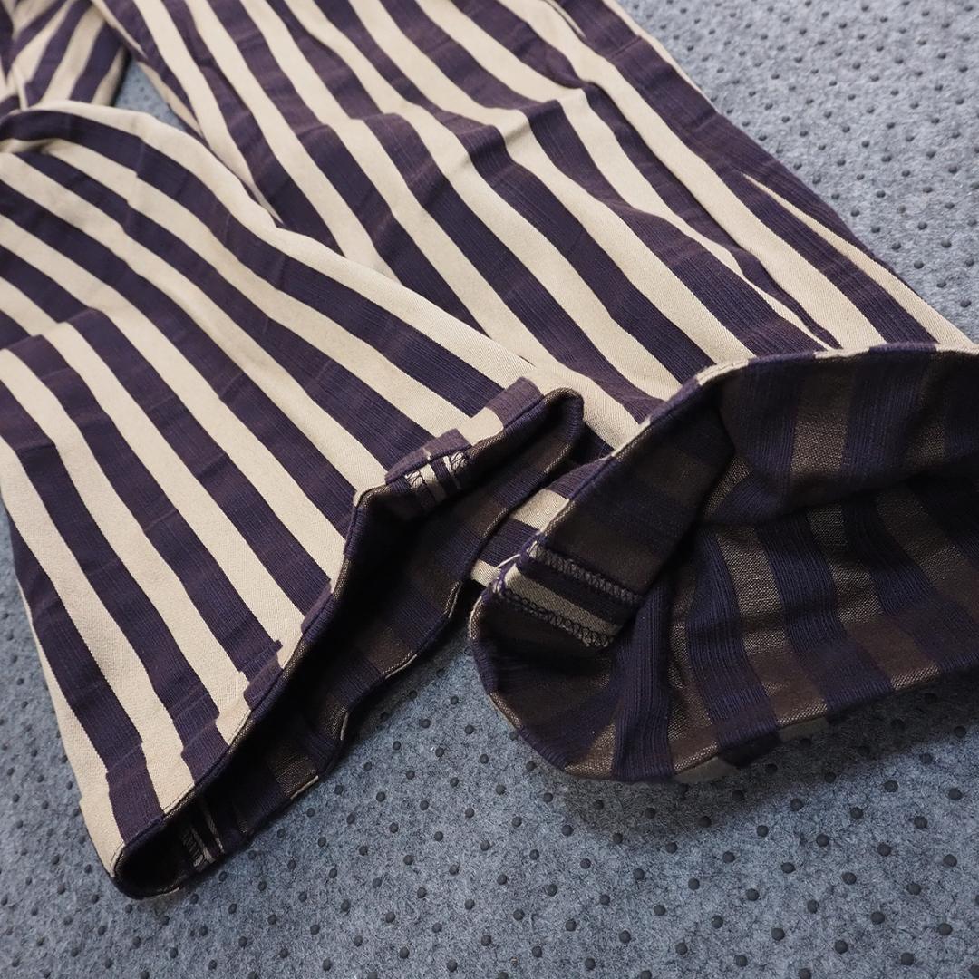 希少【ANN DEMEULEMEESTER】ギミック ストライプ ダブル パンツ - メルカリ