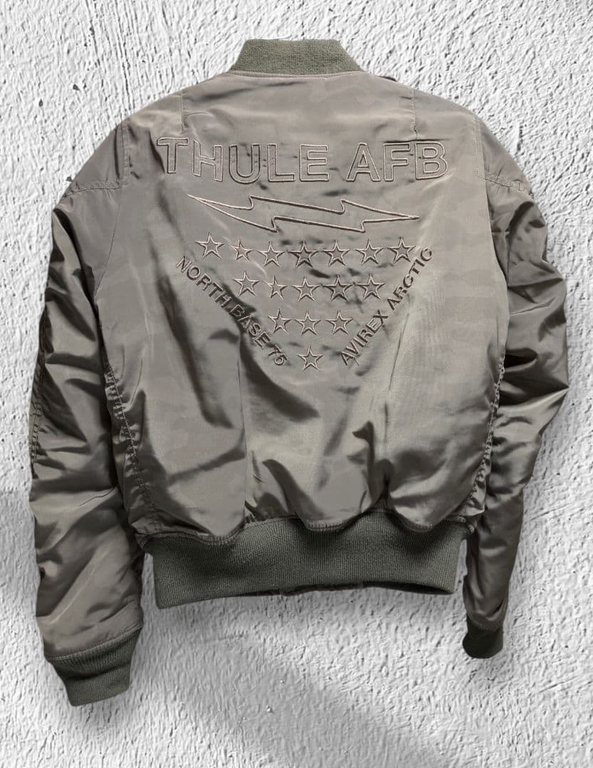 ココ　AVIREX　MA-1 フライトジャケット　カモフラ　迷彩　カーキ