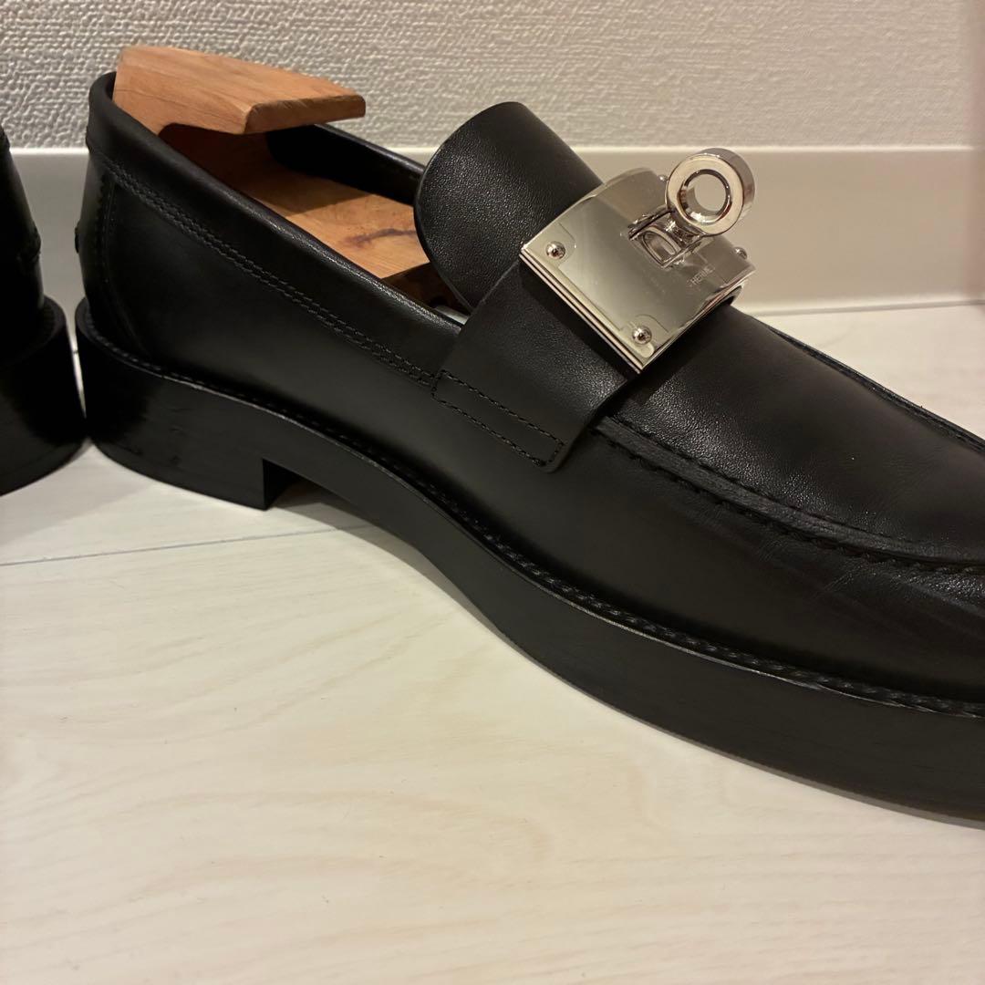 期間限定お値下げ中 エルメス モカシン ホット36.5 ケリー金具 ブラック