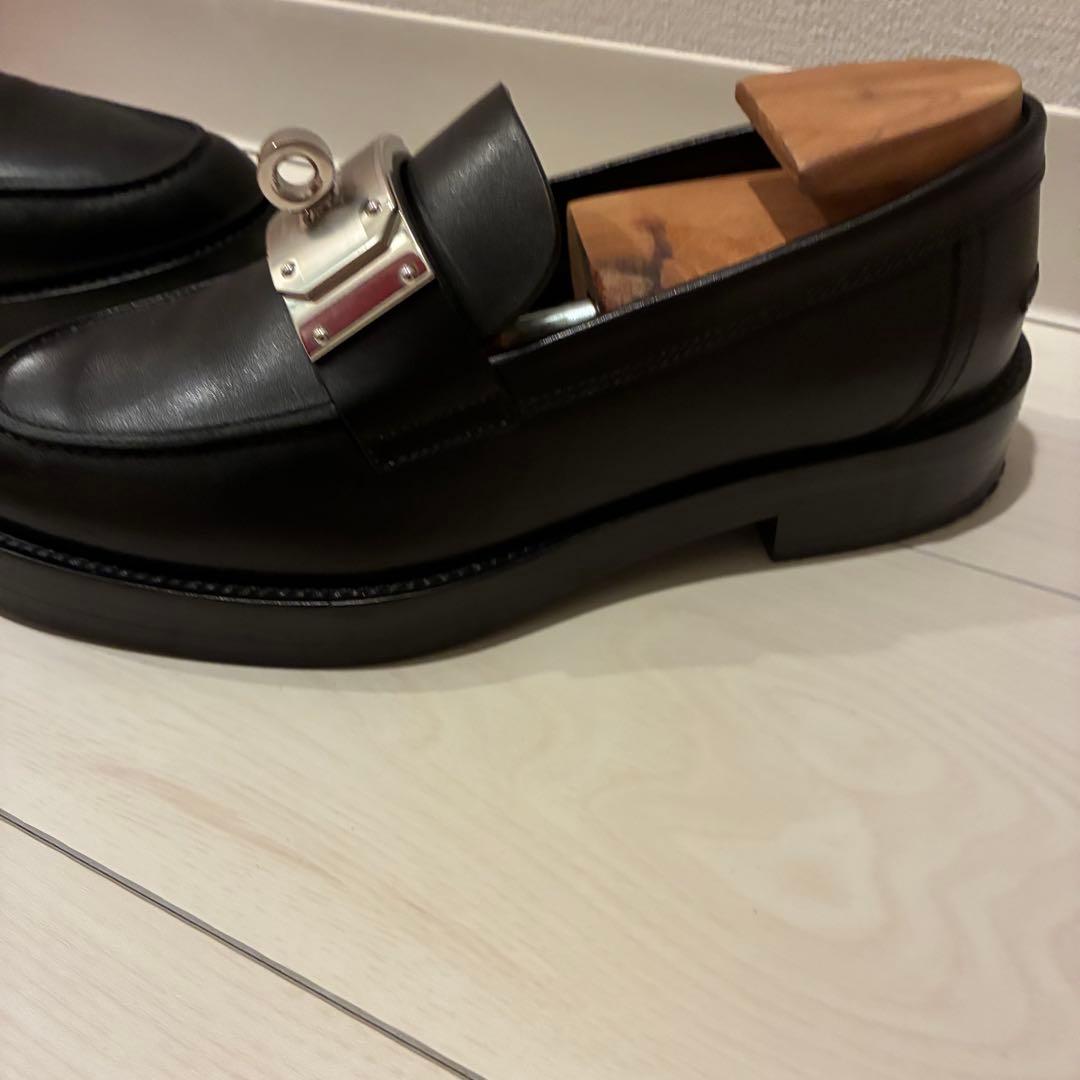 期間限定お値下げ中 エルメス モカシン ホット36.5 ケリー金具 ブラック