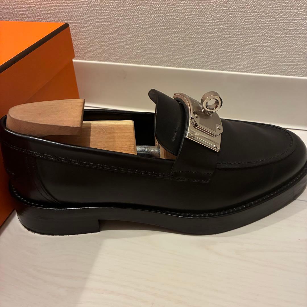 期間限定お値下げ中 エルメス モカシン ホット36.5 ケリー金具 ブラック