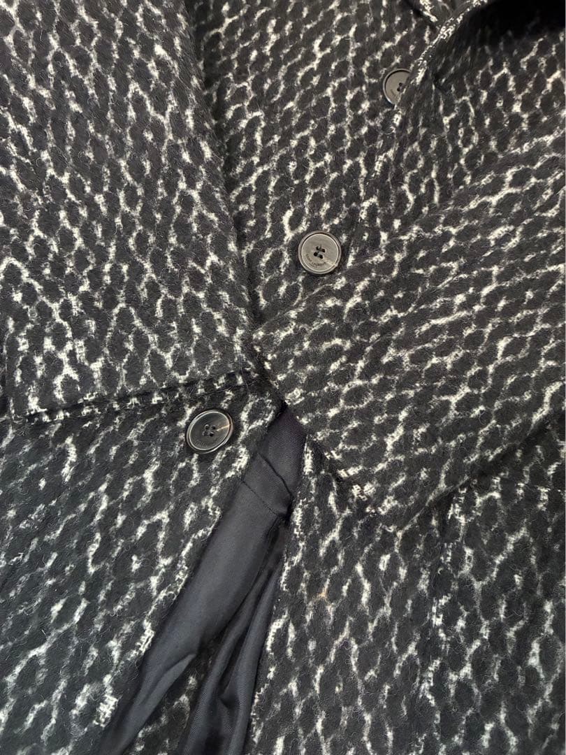 SAINT LAURENT ウール アルパカ ロングコート 9号相当 イタリア製