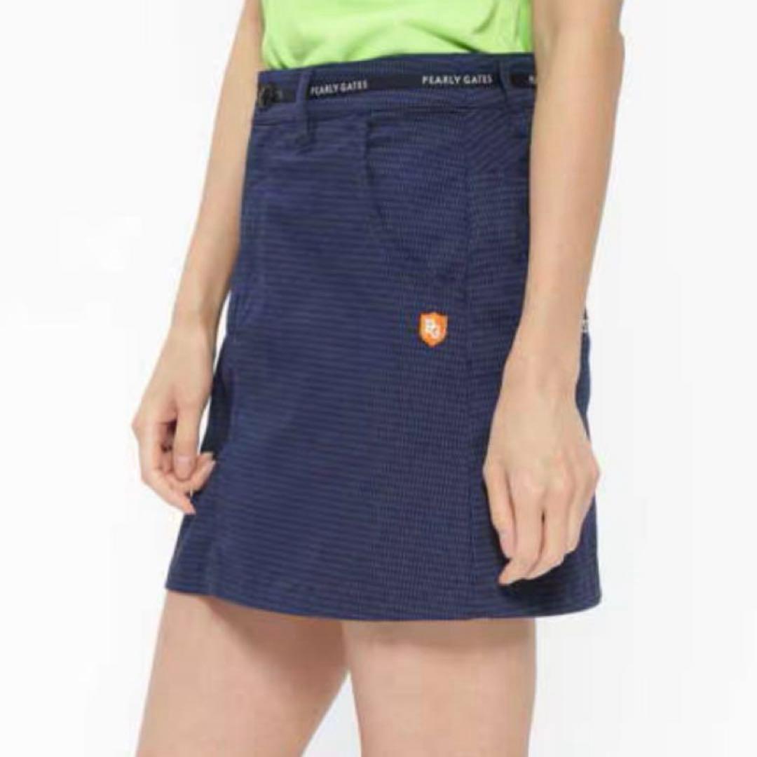 パーリーゲイツ ストレッチスカート 落書きハート柄プリントサイズ0