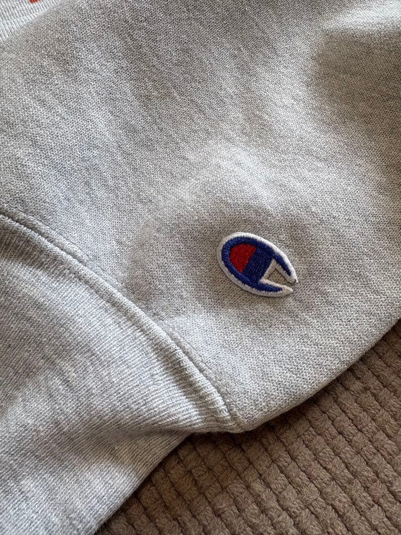 【希少！染み込み3段】￼ 90s リバースウィーブ 刺繍タグ カレッジ L