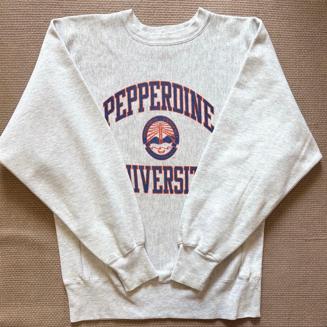 【希少！染み込み3段】￼ 90s リバースウィーブ 刺繍タグ カレッジ L