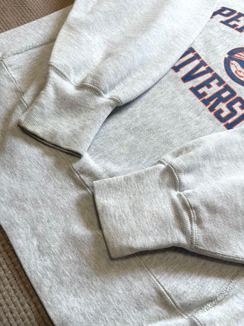 【希少！染み込み3段】￼ 90s リバースウィーブ 刺繍タグ カレッジ L