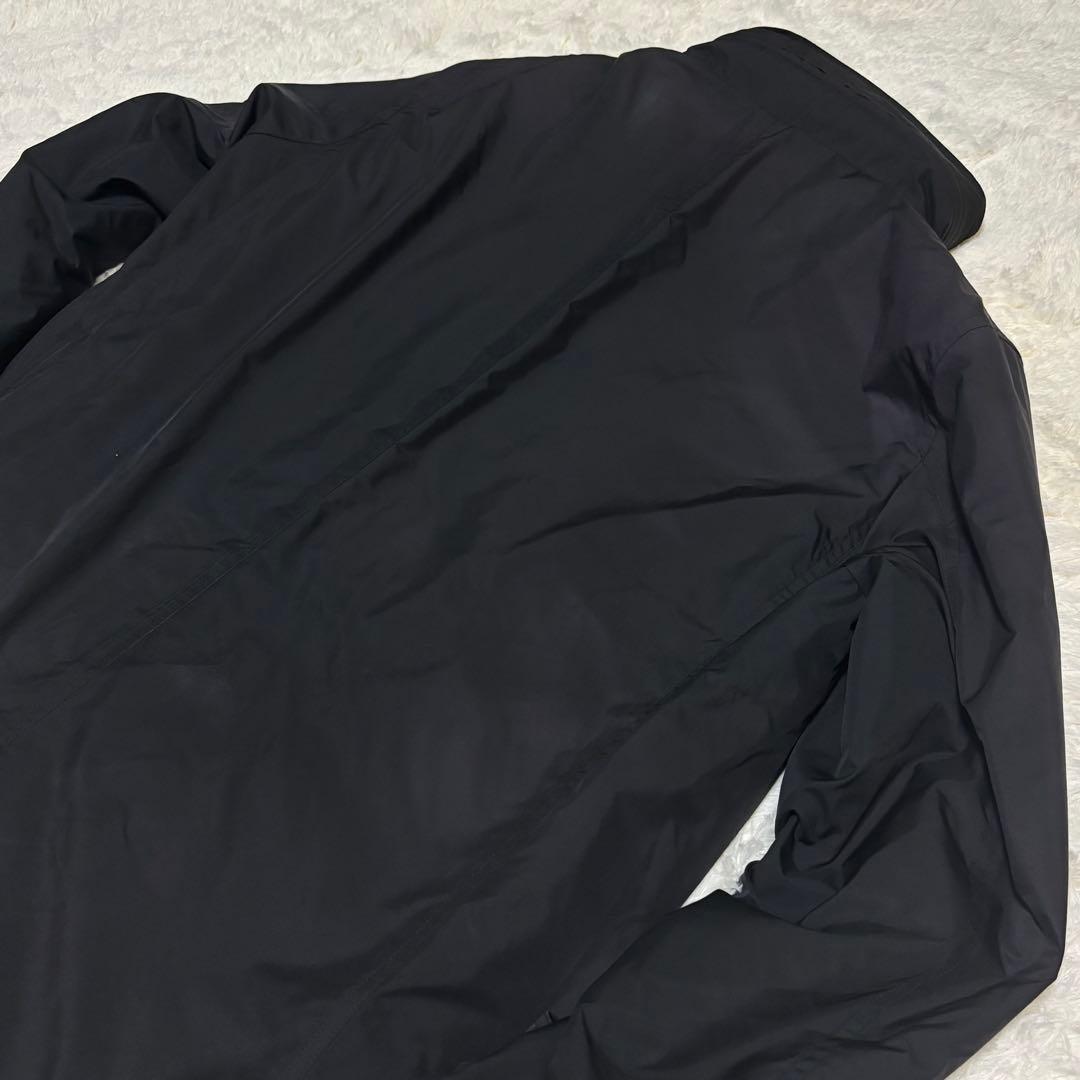 バーバリーロンドン　ステンカラーコート　黒　XL ダウンライナー　ノバチェック