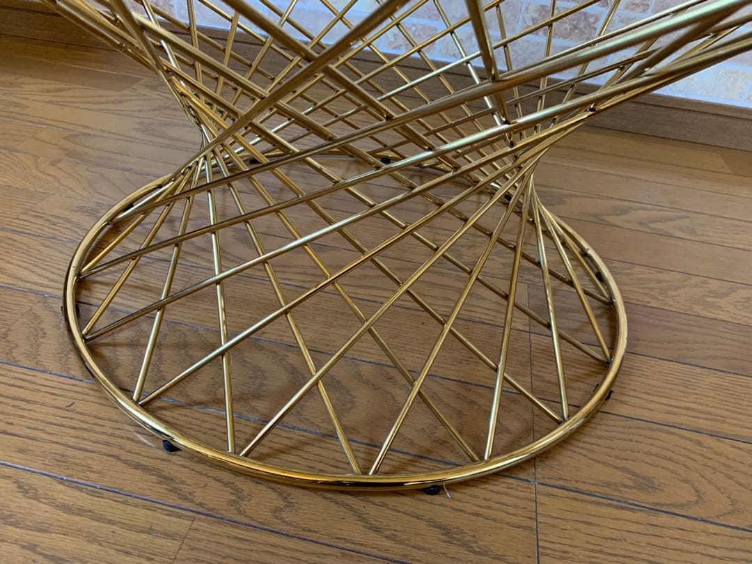 ちび助さま　Francfranc マーリア コーヒーテーブル クリア×ゴールド