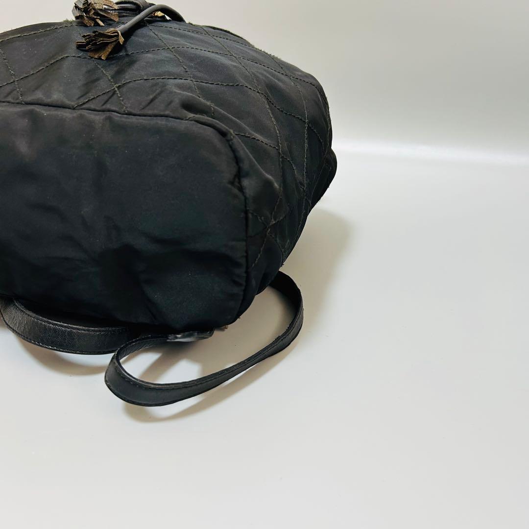 PRADA プラダ キルティング バックパックリュックブラック 三角ロゴ 黒色