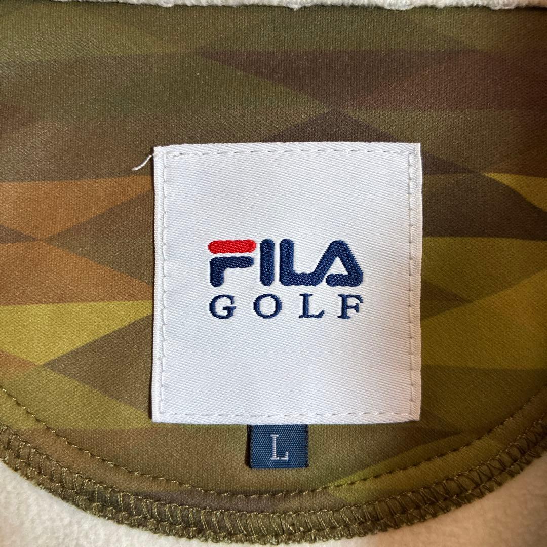 フィラゴルフ トラックジャケット 総柄 裏フリース迷彩柄 ジャンパー L