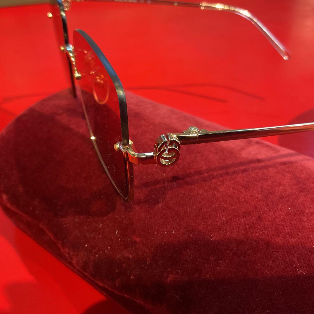 【即決価格】★極美品★GUCCI ピンクレンズ サングラス ケース付き