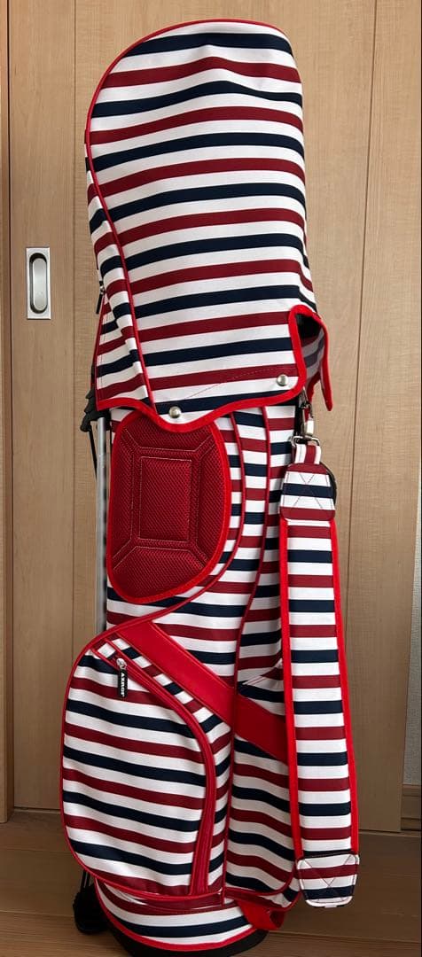 新品 AZROF アズロフ スタンド キャディバッグ トリヨコストライプ