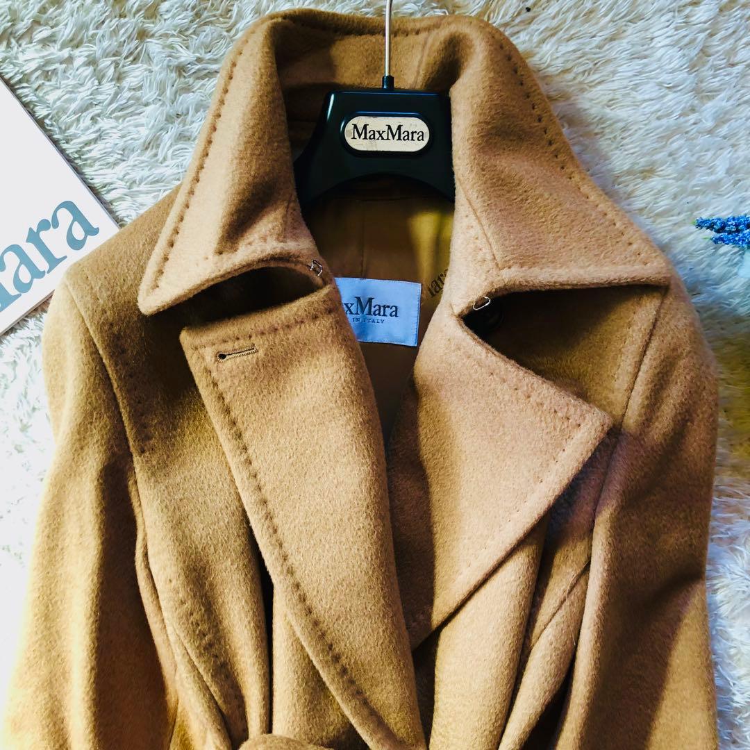 未使用✨マックスマーラ マニュエラコート キャメル100% 女優襟 白タグ