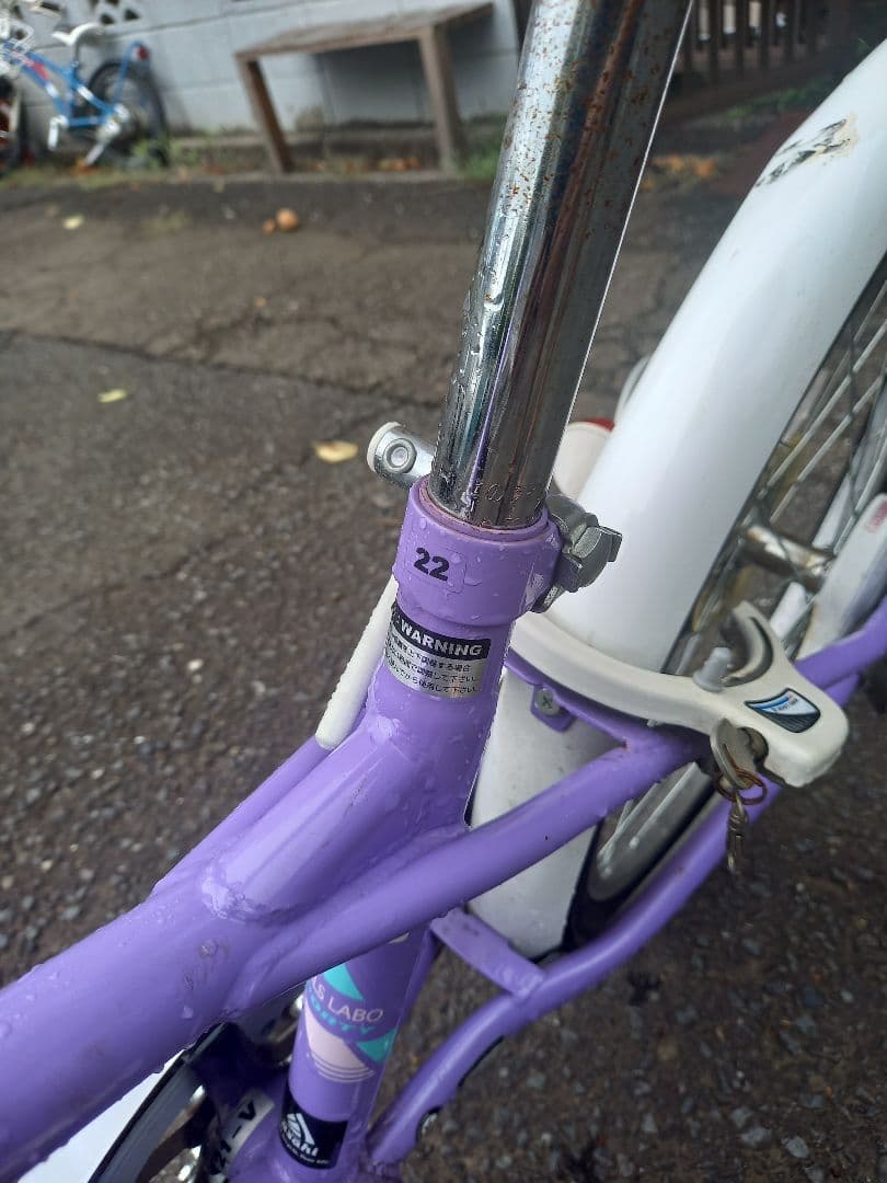 GIRLS LABO 子供用自転車 紫色 22インチ 手渡し引き取り限定