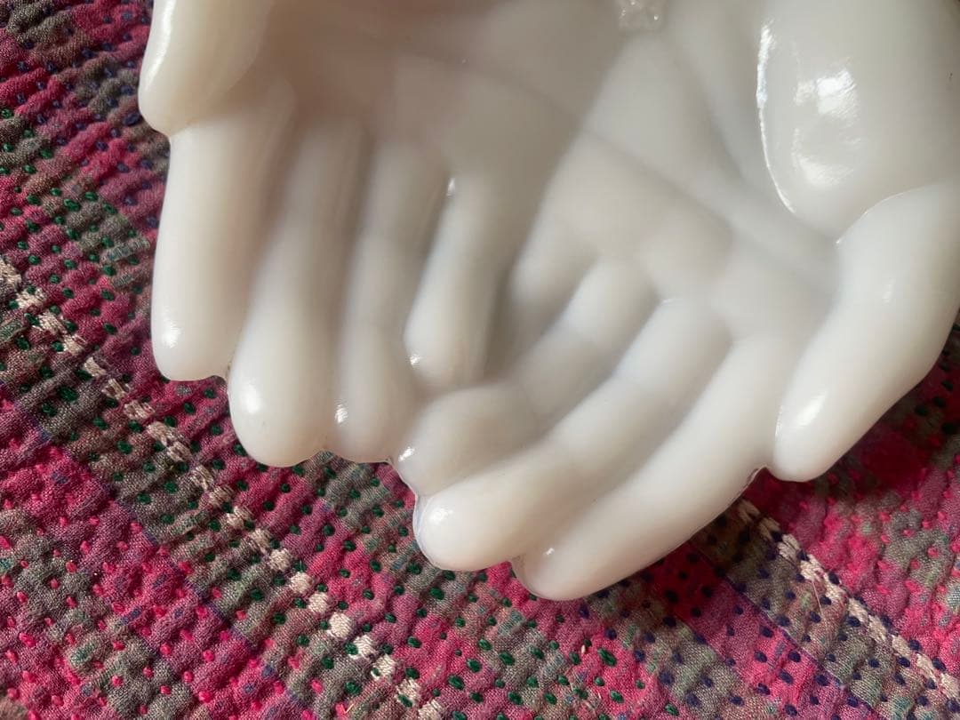 ラスト！エイボン AVON ソープディッシュ トレイ ミルクガラス 灰皿 ハンド