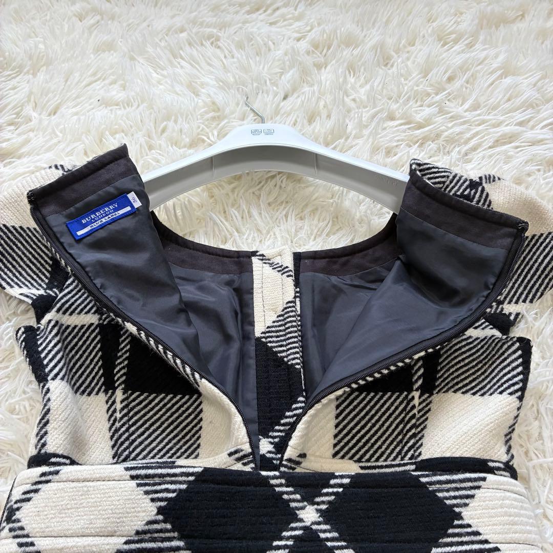 バーバリーブルーレーベル ミニワンピース 半袖 Sサイズ ベルト ホース