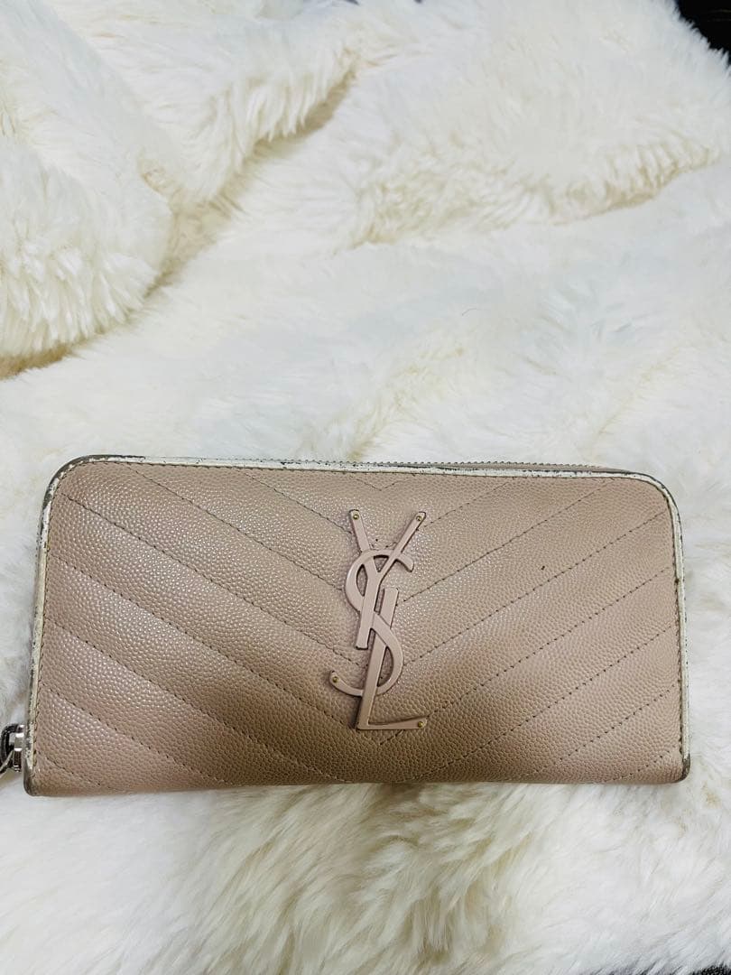 YSL ピンク キルティング長財布 サンローランの通販はau PAY