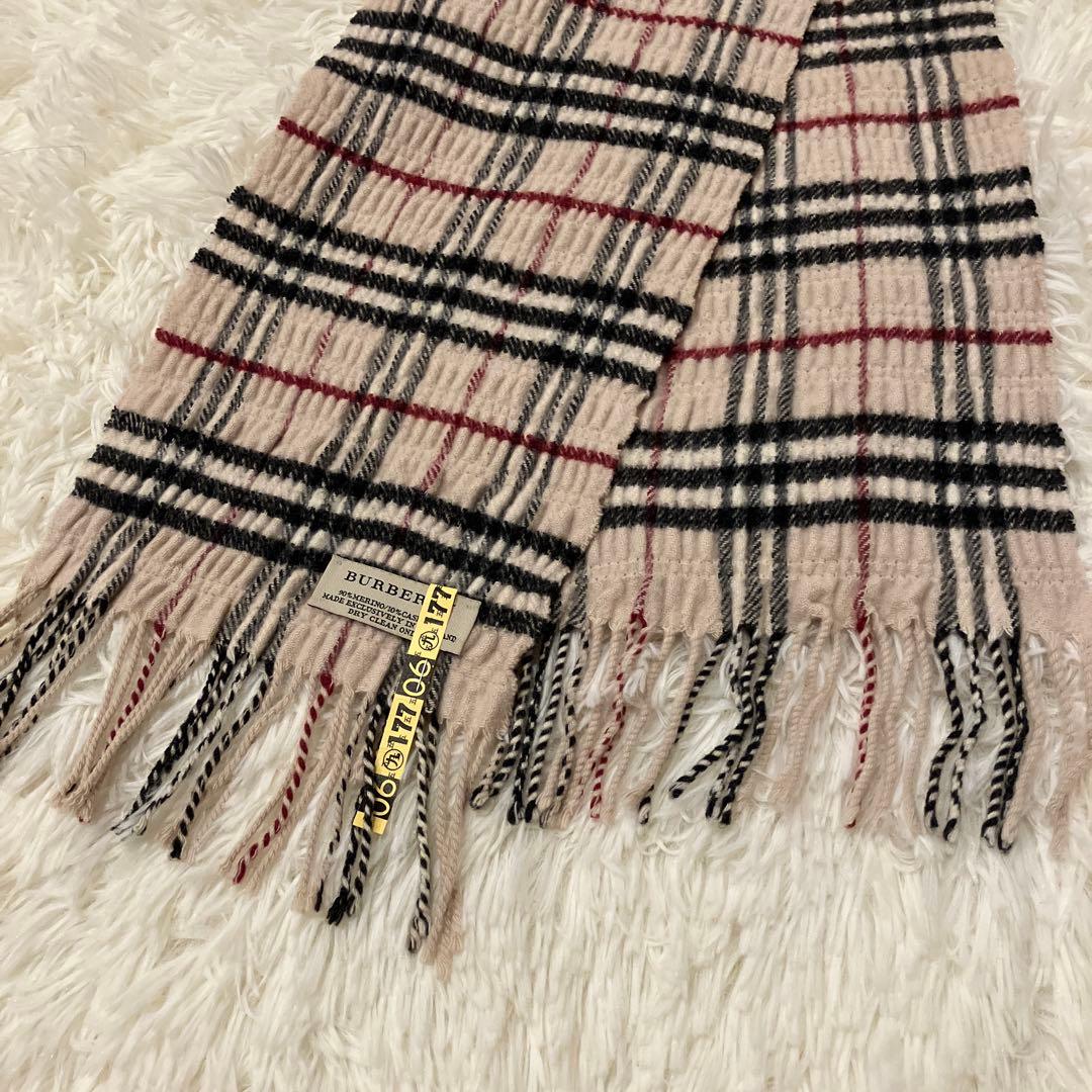 【カシミヤ混・近年モデル】BURBERRY バーバリー　ノバチェック マフラー
