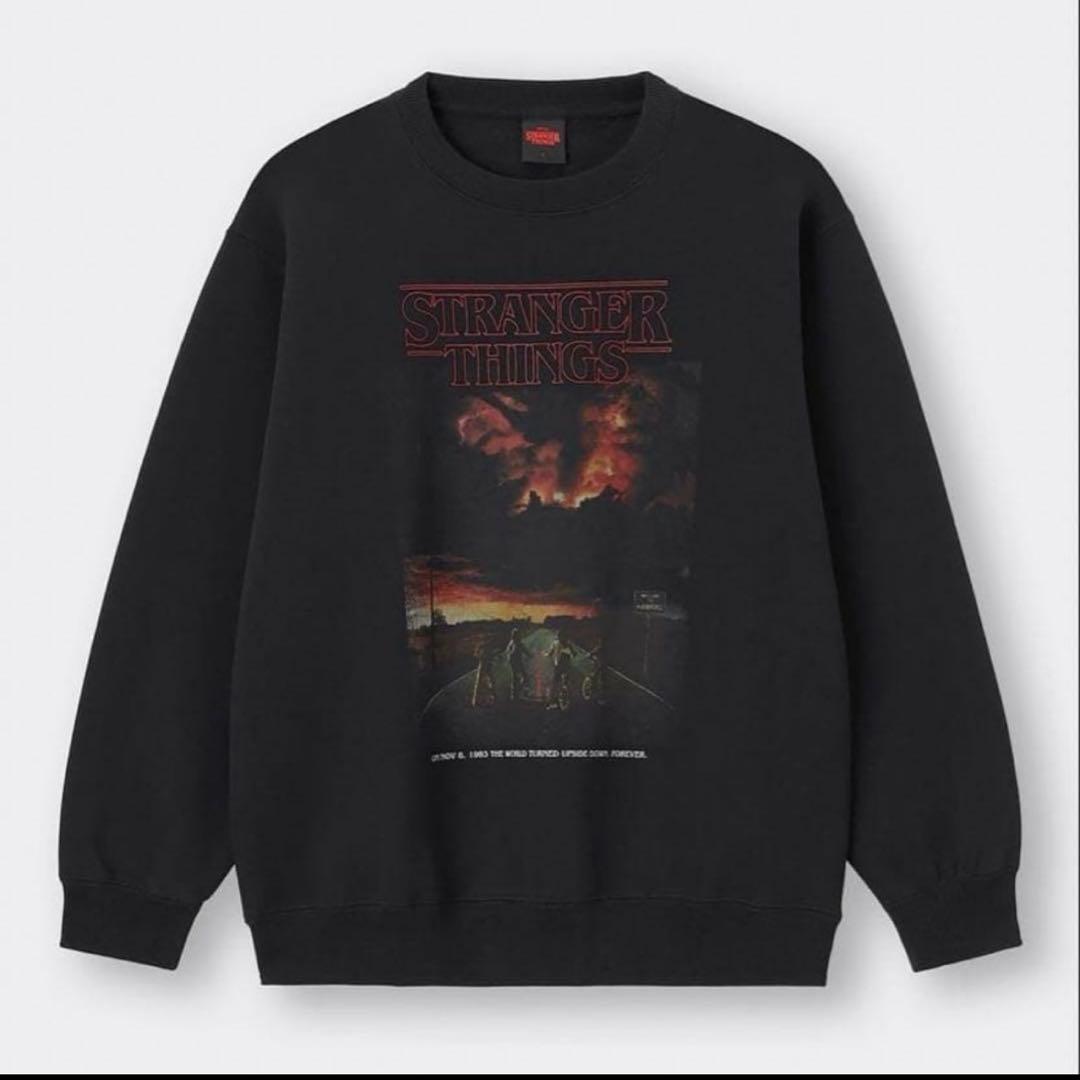 本物ファッション - K*H様 Stranger Things GUブラック スウェット XXL