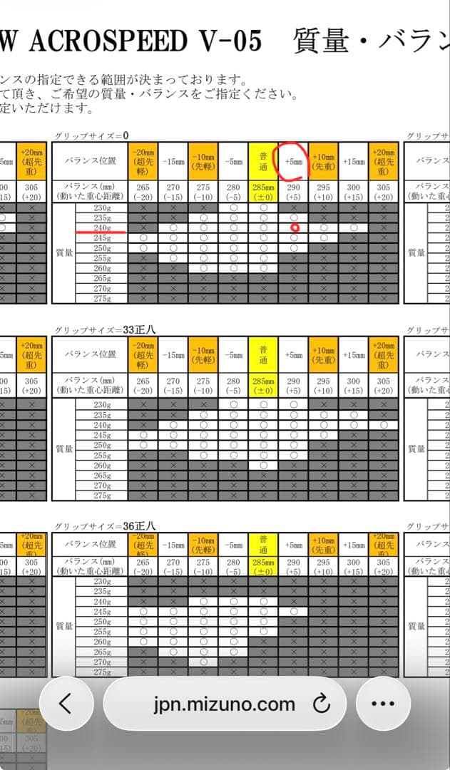 Mizuno ACROSPEED V-05 軟式ラケット スペシャルチューン