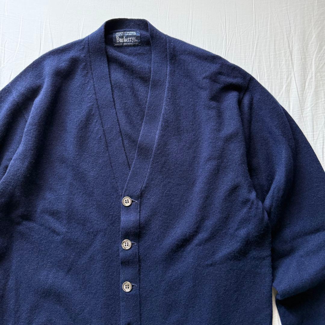 極上 90s Burberrys cashmere cardigan バーバリー