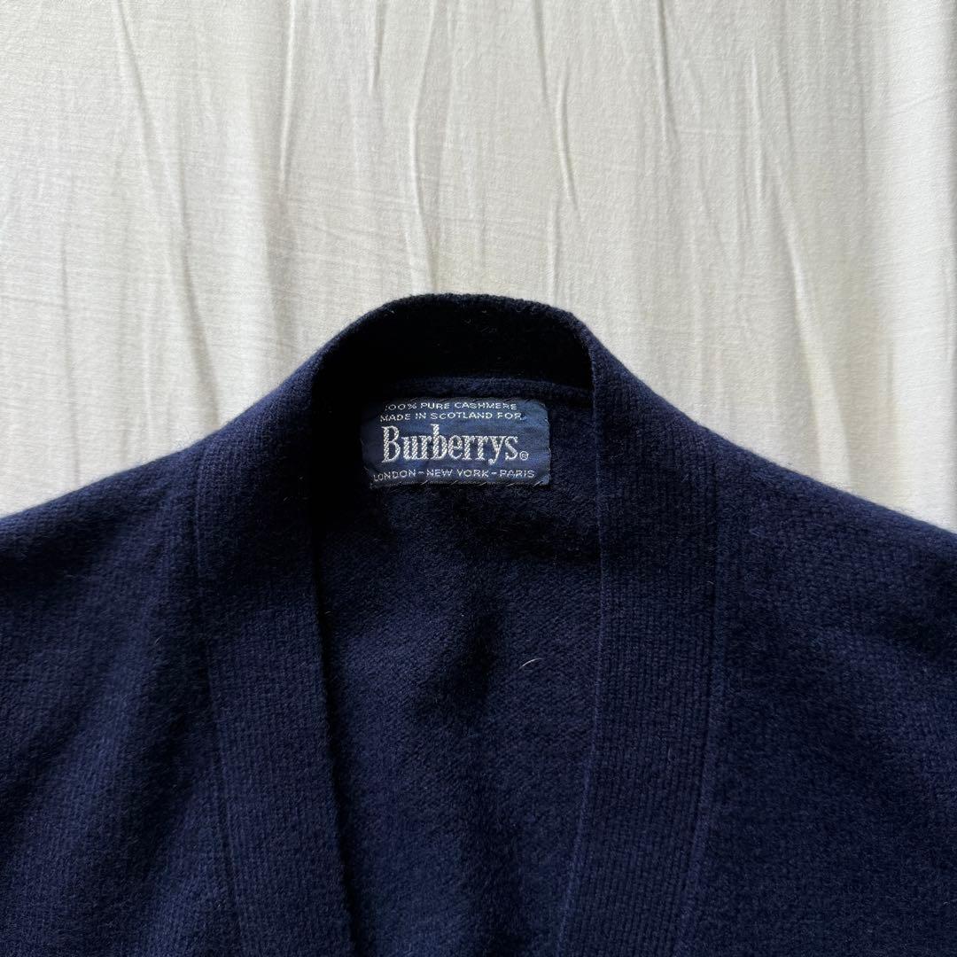 極上 90s Burberrys cashmere cardigan バーバリー