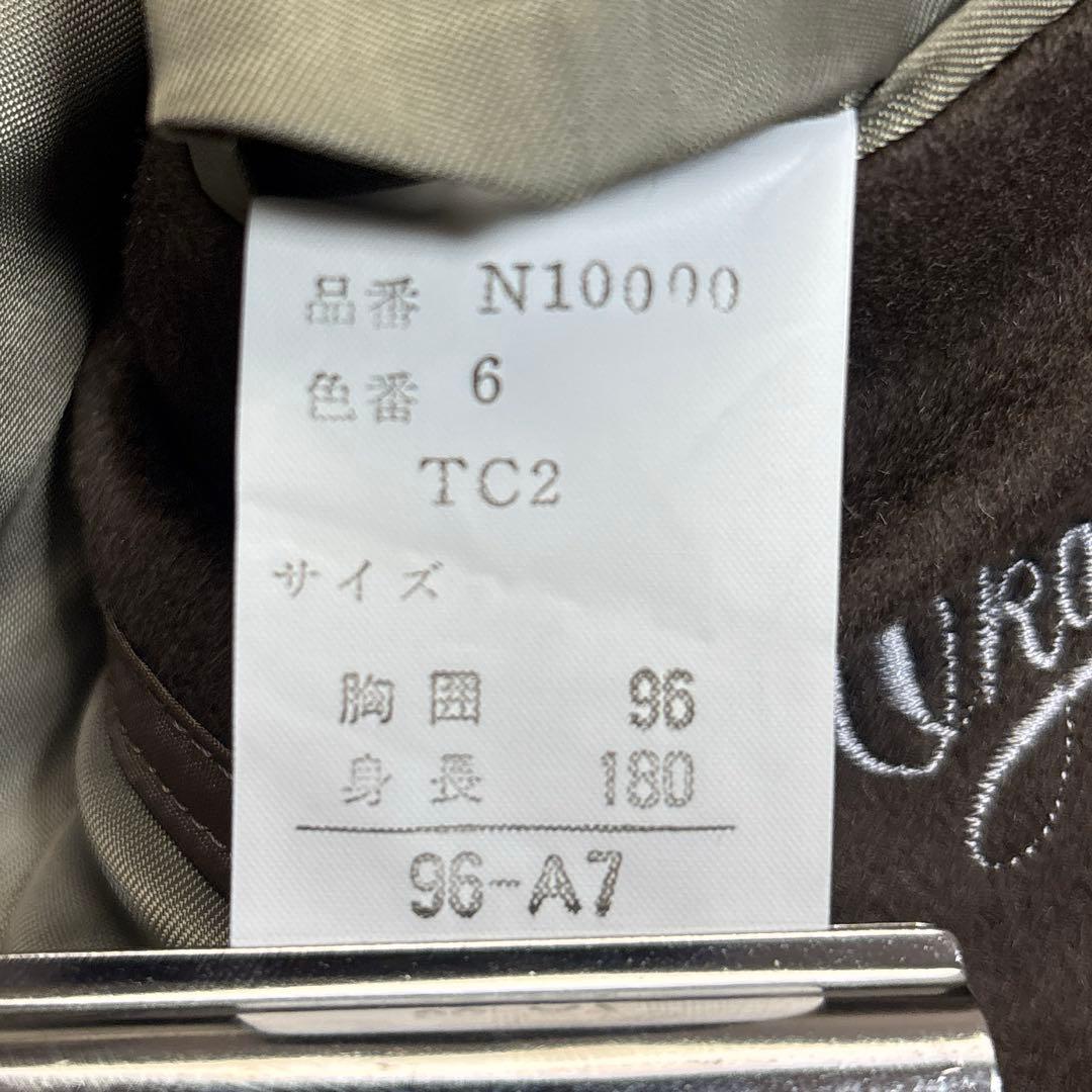 美品 カシミヤ100%✨ステンカラーコート ロング A7 XL相当 カーキ 比翼